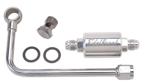 Chrome Edelbrock Fuel Line 8131