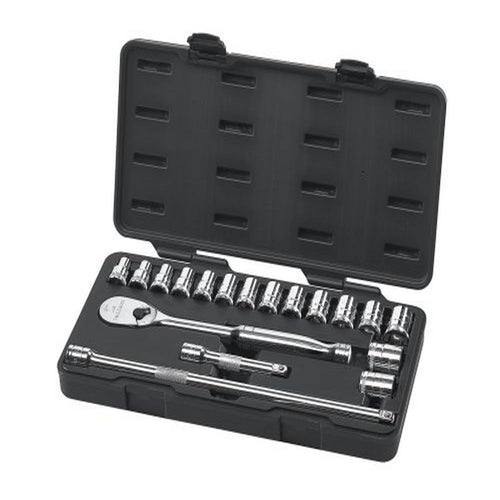 1/2" Drive GEARWRENCH 18 Pc. Standard Mechanics Tool Set, Metric - 80708