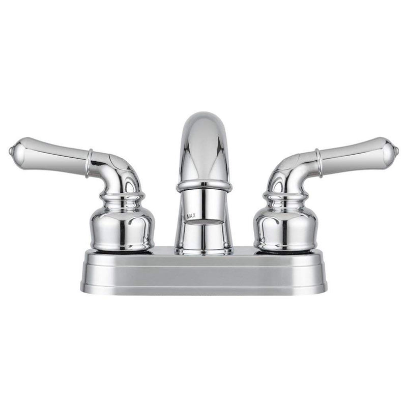 Dura Faucet RV Bathroom Sink Faucet DF-PL620C-CP - Smooth Turning 2-Lever (Chrome)