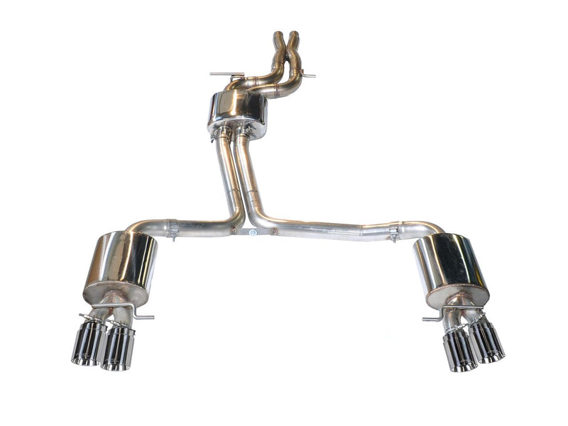 Audi AWE Tuning B8.5 S5 3.0T Touring Edition Exhaust System - Polished Silver Tips (102mm)