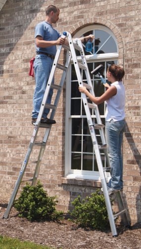 17-Foot Werner MT-17 telescoping-ladders, Aluminum