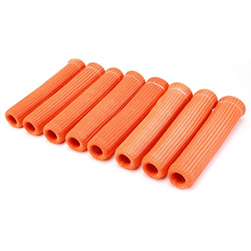 Design Engineering Protect-A-Boots 010572 Orange 8" Spark Plug Boot Protector Sleeves (Pack of 8)