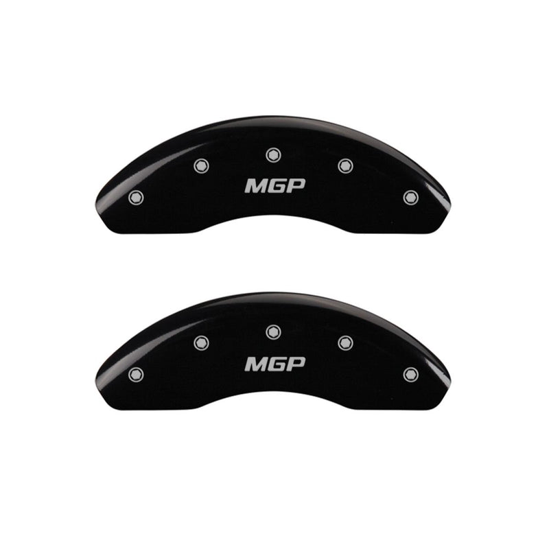 MGP Black Caliper Covers 28161SMGPBK - Engraved Front & Rear, Set of 4
