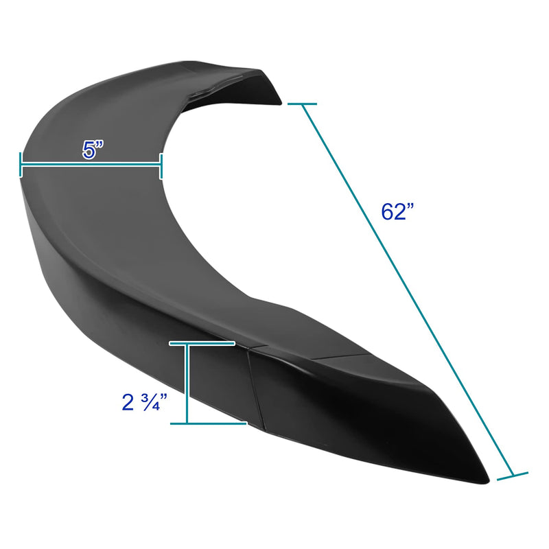 Matte Black ABS Spec-D Tuning Rear Trunk Spoiler Compatible with 2016-2020 Chevy Camaro Models