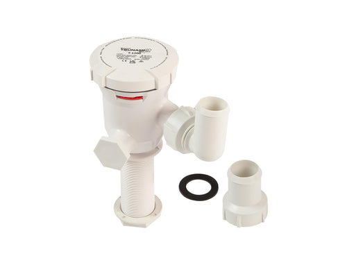 Tsunami Mk2 Aerator Pump Attwood 5660-4 T1200, 12V, 1200 GPH, Thru-Hull Straight with Fittings (Elbow & Straight), Direct Replacement for Attwood 4660-7
