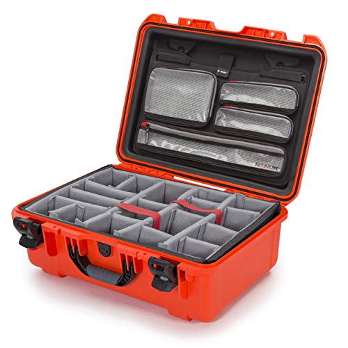 Waterproof Nanuk 925 Hard Case with Lid Organizer and Foam Insert for Canon Nikon - DSLR Body and Lens/Lenses - Black 925-DSLR3 Orange