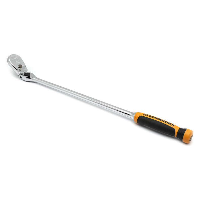 90 Tooth GEARWRENCH 1/2" Drive Dual Material Locking Flex Head Teardrop Ratchet 24" - 81372T, Multi, One Size