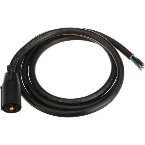 Pollak 7-Blade Over-Molded Upgraded Trailer End RV Plug with 8' Harness 10-117V