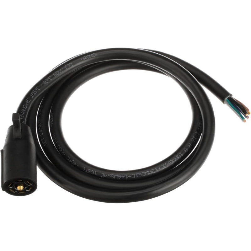 Pollak 7-Blade Over-Molded Upgraded Trailer End RV Plug with 8' Harness 10-117V