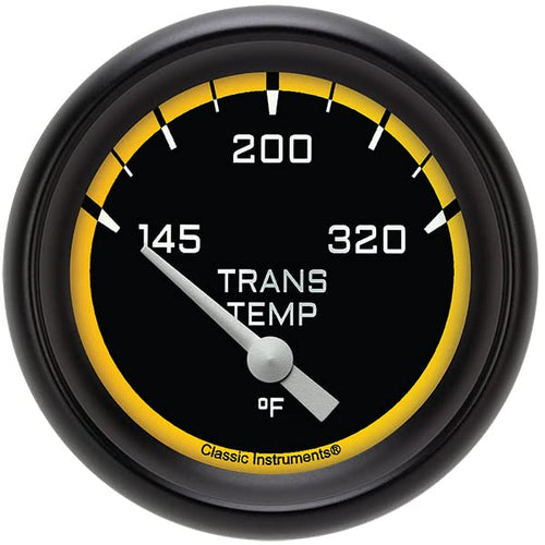 AX227YBPF Classic Instruments AutoCross Yellow 2-5/8" Transmission Temperature Gauge