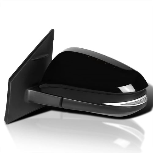 Power Heated Spec-D Tuning Glossy Black 7-Pin + LED Signal Left Driver Side Mirror Compatible with Toyota RAV4 2013-2015