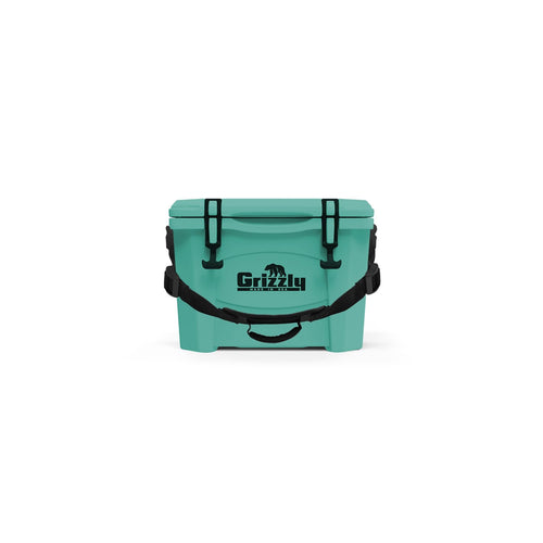 15 Cooler Grizzly | 15 qt Ice Chest Durable Rotomolded Insulated | Made in USA | Warranty for Life | For Beach Boat Camping Fishing Hunting | G15 | Seafoam