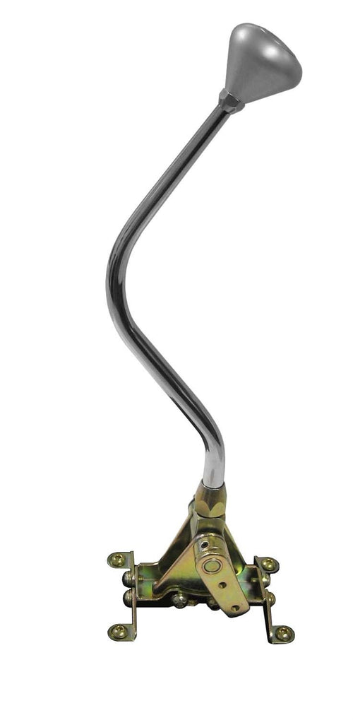 16" Floor Mount Shifter Lokar FMS60C6GMP with Bench Bend Lever and Polished Mushroom Knob