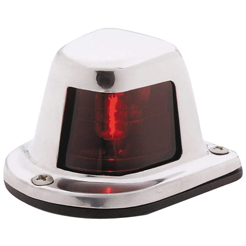 Red Sidelight Attwood 1-Mile Deck Mount - 12V - Stainless Steel Housing
