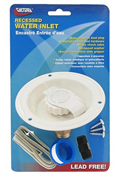 Colonial White Valterra A010177LFV Metal Recessed Water Inlet
