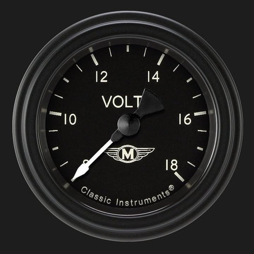 Moal Bomber Classic Instruments 2-1/8" Volt Gauge Full Sweep