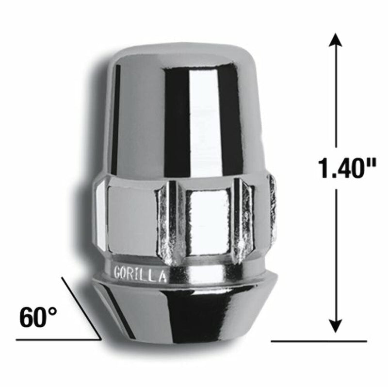 Gorilla 71644N Automotive Acorn Wheel Locks (14mm x 1.50 Thread Size) - For 6 Lug Wheels The System