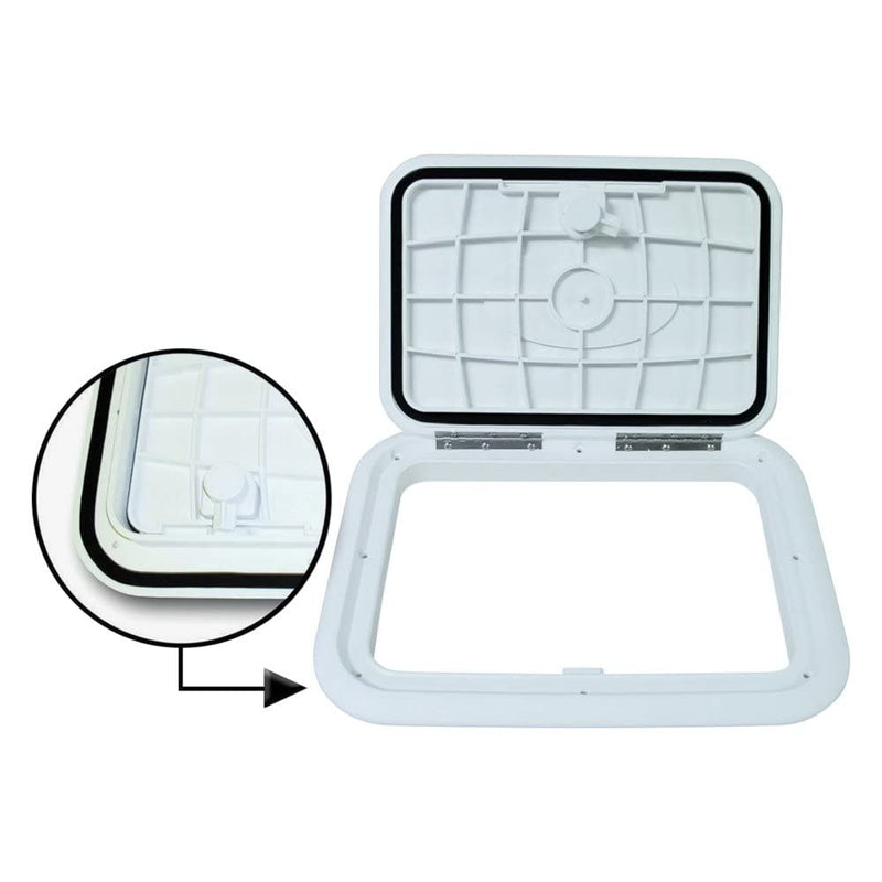 T-H Marine Hatch Designer Series | Non Locking Boat Access Storage Compartment | 13" x 17", Sand Shell