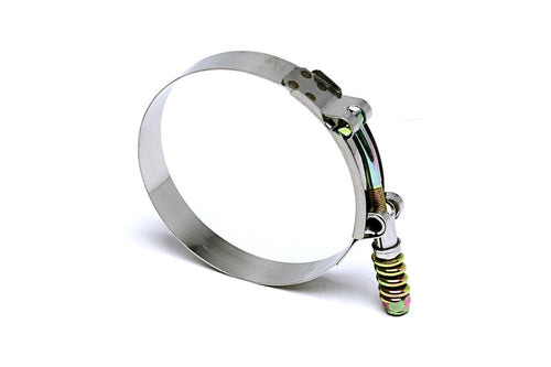 HPS Performance Spring Loaded SLTC-825 Stainless Steel T-Bolt Clamp SAE 236 for 8" ID Hose, Effective Size 8.25"-8.56", 1 Piece, Polish