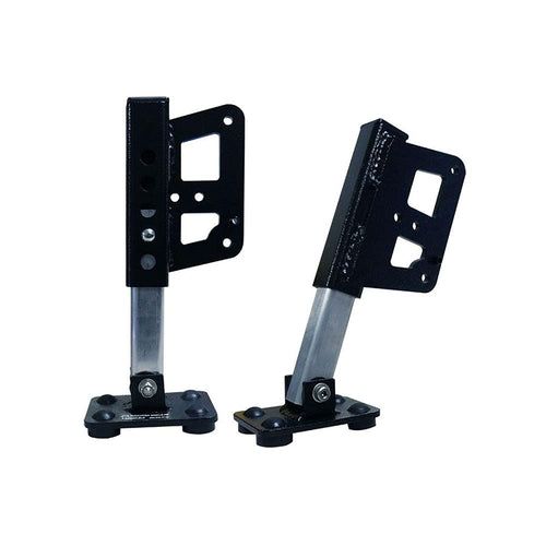 Lightweight Aluminum Torklift International A8000 Adjustable All Terrain Landing Gear for Glowstep Vehicle Stair Systems, Black