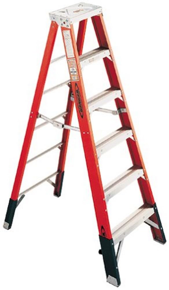 7404 Werner 375-Pound Duty Rating Type IAA Fiberglass Stepladder, 4-Foot