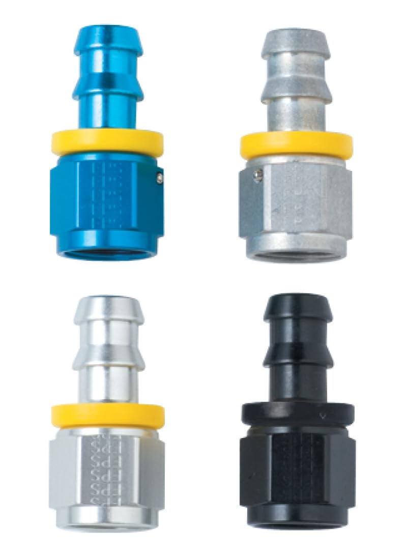 Push-Lite -8AN Fragola End Straight - Black