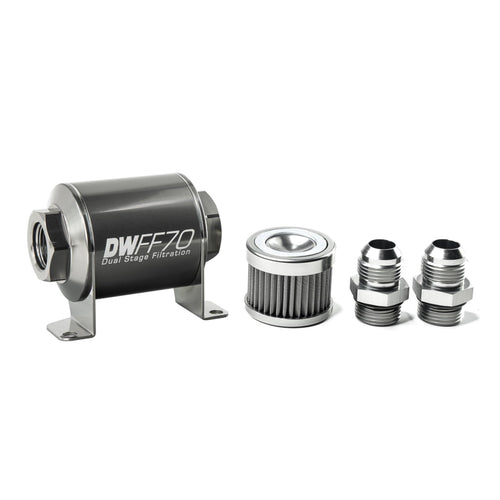 in-line DeatschWerks Fuel Filter and housing kit (8-03-070-040K-10)