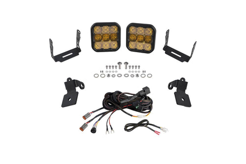 Stage Series Diode Dynamics A-Pillar Pod Kit compatible with Polaris RZR Pro 2020-2023, SS5 Sport Yellow Combo