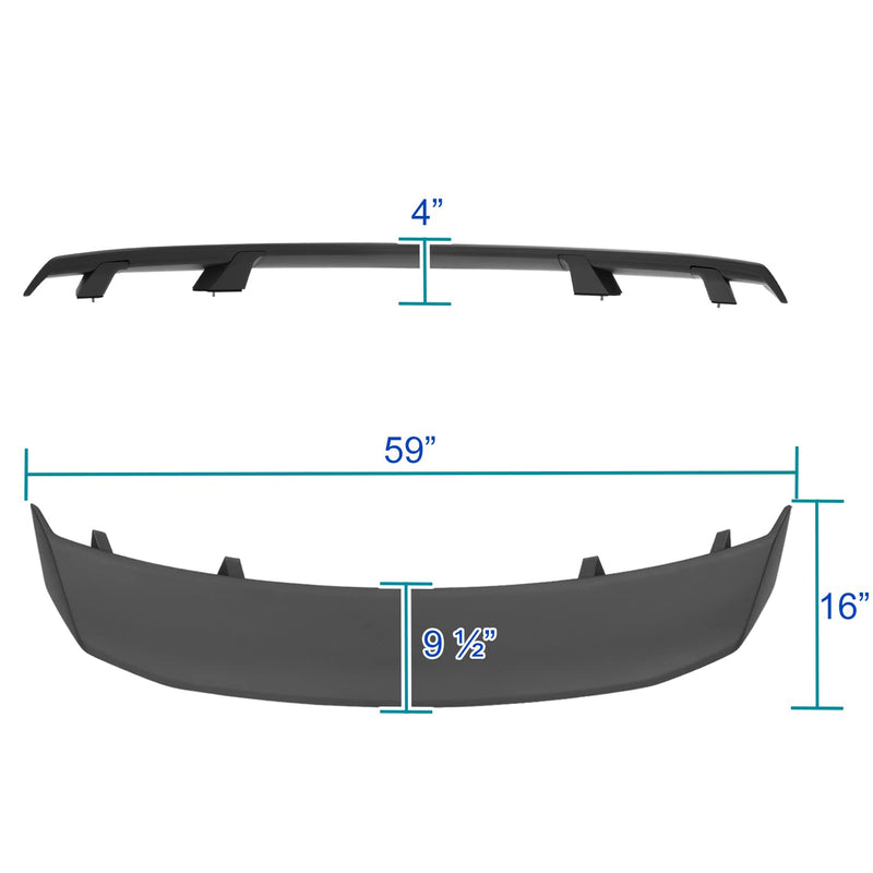 4-Pedestal Style Spec-D Tuning Matte Black ABS Rear Trunk Spoiler for 2010-2014 Ford Mustang GT Models