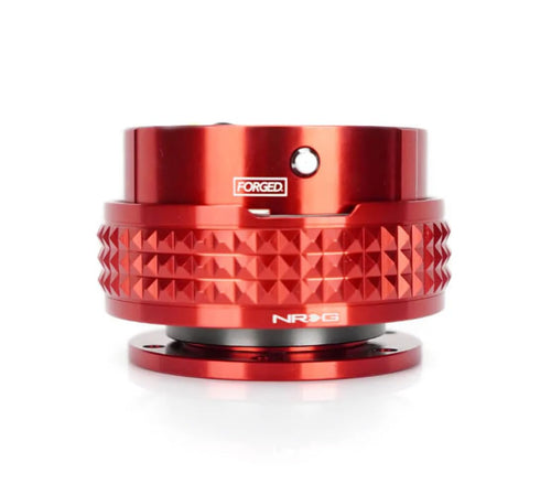 NRG Innovations Gen 2.1 NRG-SRK-210RD-RD Race Steering Wheel Quick Release Kit Adapter, Red Body/Minty Fresh Pyramid Ring