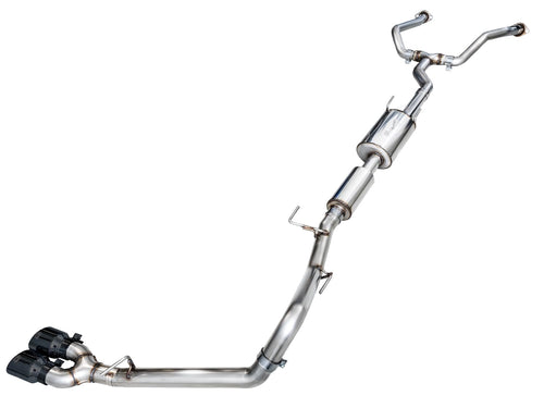 0FG AWE Tuning Exhaust for 3rd Gen Toyota Tundra - Dual Diamond Black Tips