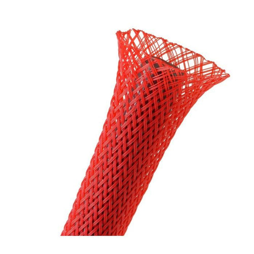 TRIC KIT Hotrod Braided Cover for 1/8" to 2 3/4" Diameter, RED