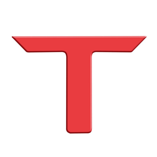 264281RD Recon 14-17 Tundra Raised Logo Acrylic Emblem Insert 1-Piece for Tailgate Only-Red