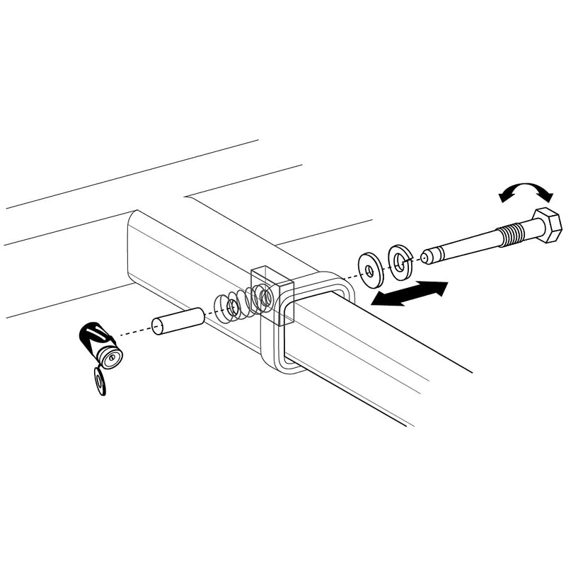 Keyless Press-on Locking Let's Go Aero (SHP2040-XL) Silent Hitch Pin for 2.5in Hitches