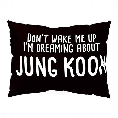 Cotha LIA D 30x50cm - Kpop Pillow Case Dont Wake ME UP Rectangle Cushion Cover Home Decor Get Up Sofa Pillowcase Cover Seat Pillow Cover Home