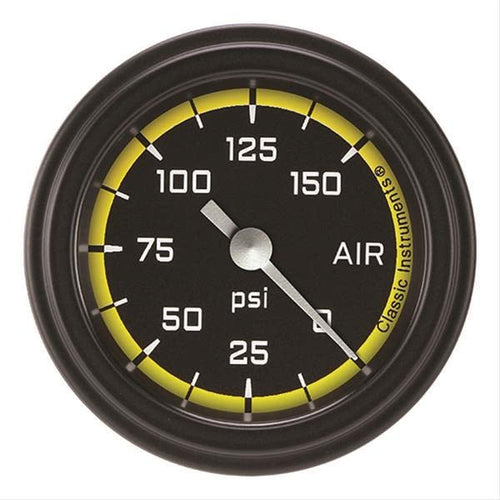 AX118YBLF Classic Instruments AutoCross Yellow 2-1/8" Air Pressure Gauge