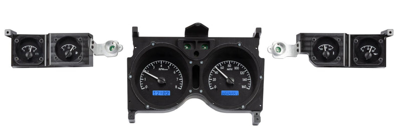 Chevy Chevelle / Monte Carlo VHX System, Black Alloy Style Face, Blue Display 1973-77