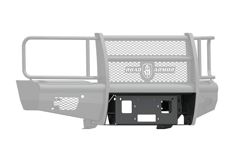 Vaquero ROAD ARMOR Front Winch Plates - Texture Black 2015-2019 Chevy 2500 3500