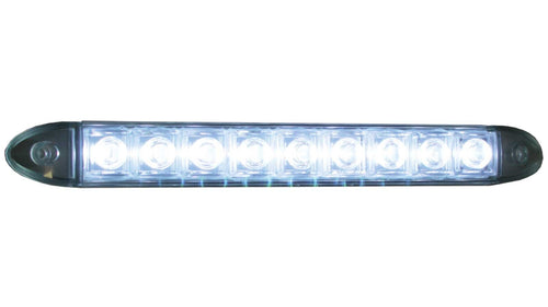 T-H Marine LED Flexible Light Bar | Waterproof Light Bar for Boat T-Top or Curved Surfaces | 9 Bright LEDs - White