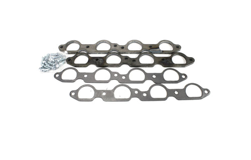 1-7/8" Patriot (H7807) D-Port Shape Exhaust Header Flange with Gaskets and Header bolts for Chevrolet LS7 Engine 3/8" Thick