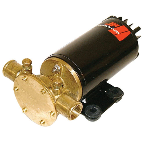 10-24689-04 Johnson Pump F4B-19 DC-Driven Flexible Impeller Pump, 12.5 GPM - 24 Volt , Black