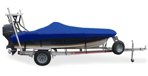 Trailerite TAYLOR MADE PRODUCTS Semi-Custom Boat Cover for Flats Boats with Outboard Motor, Pacific Blue (17'6" - 18'5" CL x 96" B)