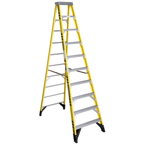 375-Pound Duty Rating Werner Type IAA Fiberglass Stepladder, 10-Foot, Yellow
