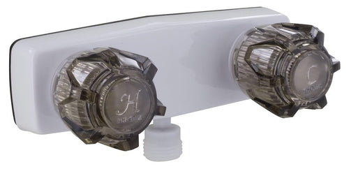 Shower Valve Phoenix Faucets W/Vac Brkr, 4In, 2 Smoke Knobs, Plastic, White - PF213245