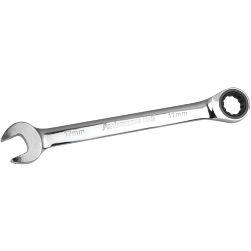 17mm Performance Tool W30357 Chrome Vanadium Professional Ratcheting Wrench