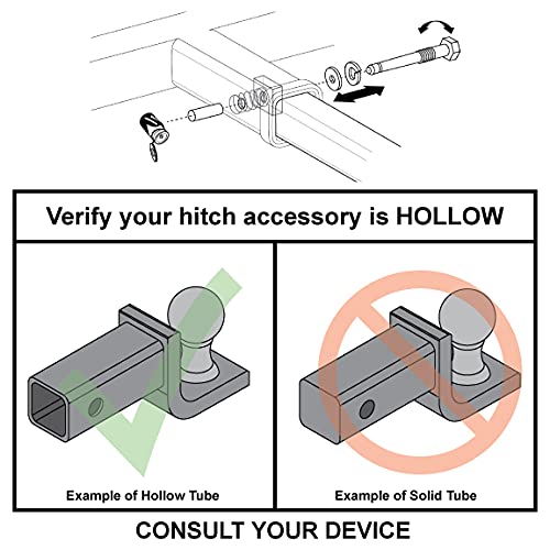 Keyless Press-on Locking Let's Go Aero (SHP2040-XL) Silent Hitch Pin for 2.5in Hitches