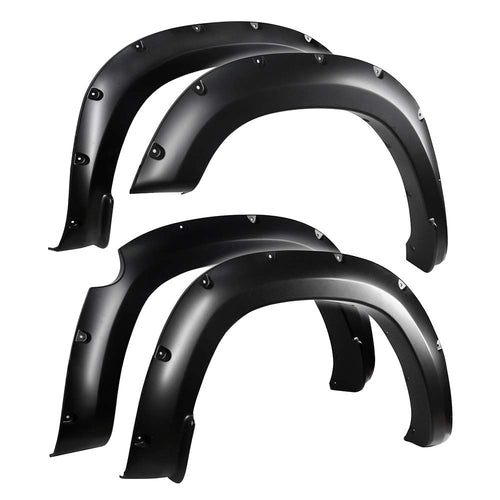 Tyger Auto Fender Flare 2019-2024 Compatible with Ram 1500 (Not Fit Classic; Rebel; Warlock; TRX), Smooth Textured Black Paintable Bolt-Riveted Style 4pc | TG-FF8D4478