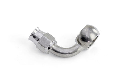 90 Degree HPS Performance 10mm Banjo -3 Stainless AN Hose End, 350-9003SSB