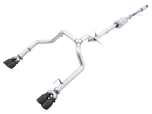 4th Gen GM 1500 AWE Tuning 5.3L 0FG Catback Split Rear Exit (w/Bumper Cutouts) - Quad Diamond Tips - 3015-43202