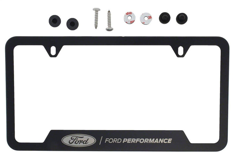 Black Stainless Steel FORD PERFORMANCE License Plate Frame